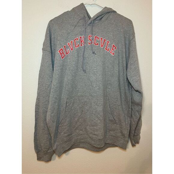 NWOT Black Scale Hoodie Pullover Sweatshirt - Picture 1 of 5